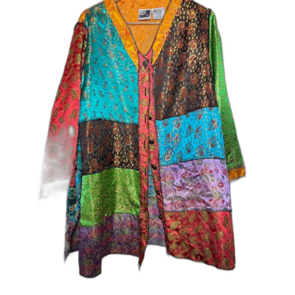 Phool Vintage Patchwork Blouse Hippie Boho Art To wear Phoebe Buffay Whimsygoth